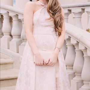 Gal Meets Glam Collection Evelyn Pink Brocade Dress